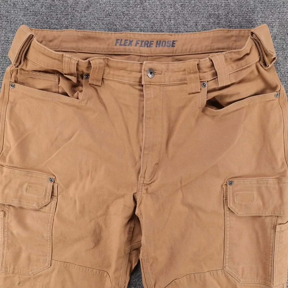Duluth Trading Co Flex Fire Hose Mens Work Cargo Pants Brown 40x36